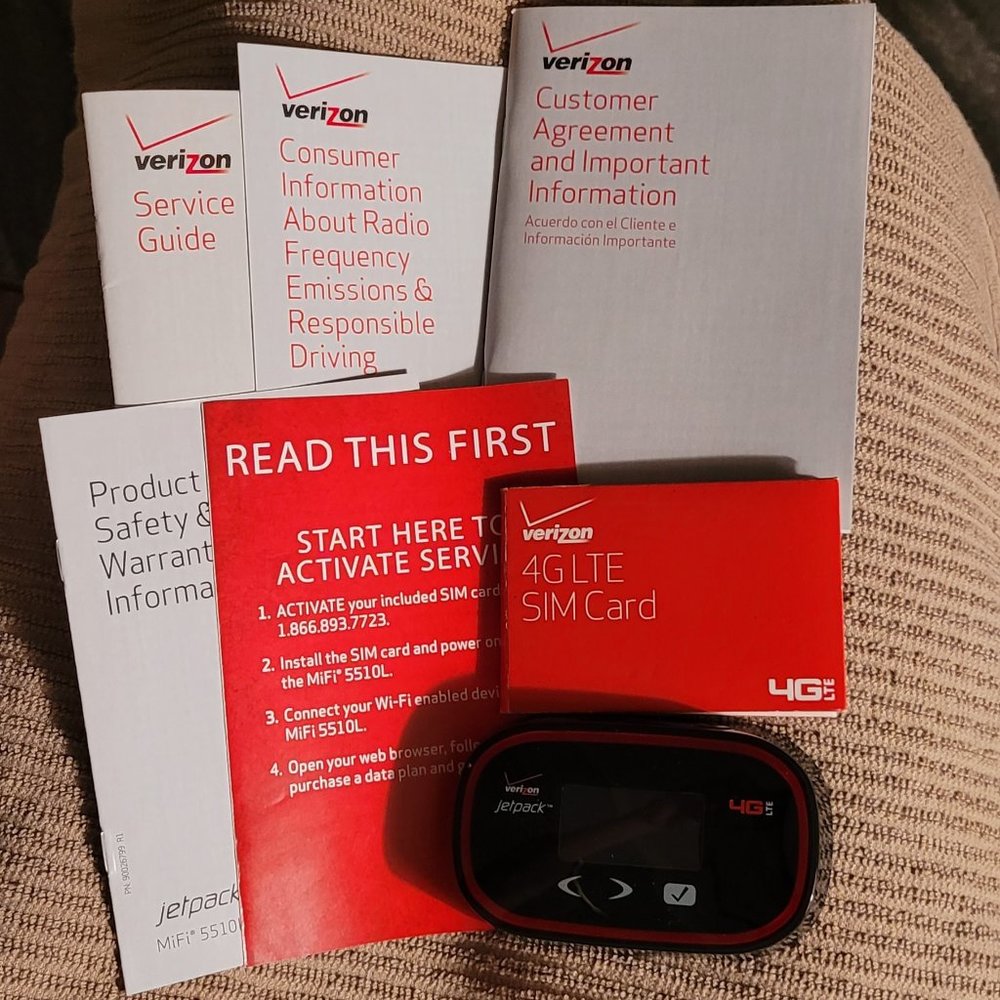 Verizon Jet Pack Hotspot Movil 4G LTE MiFi 5510L
